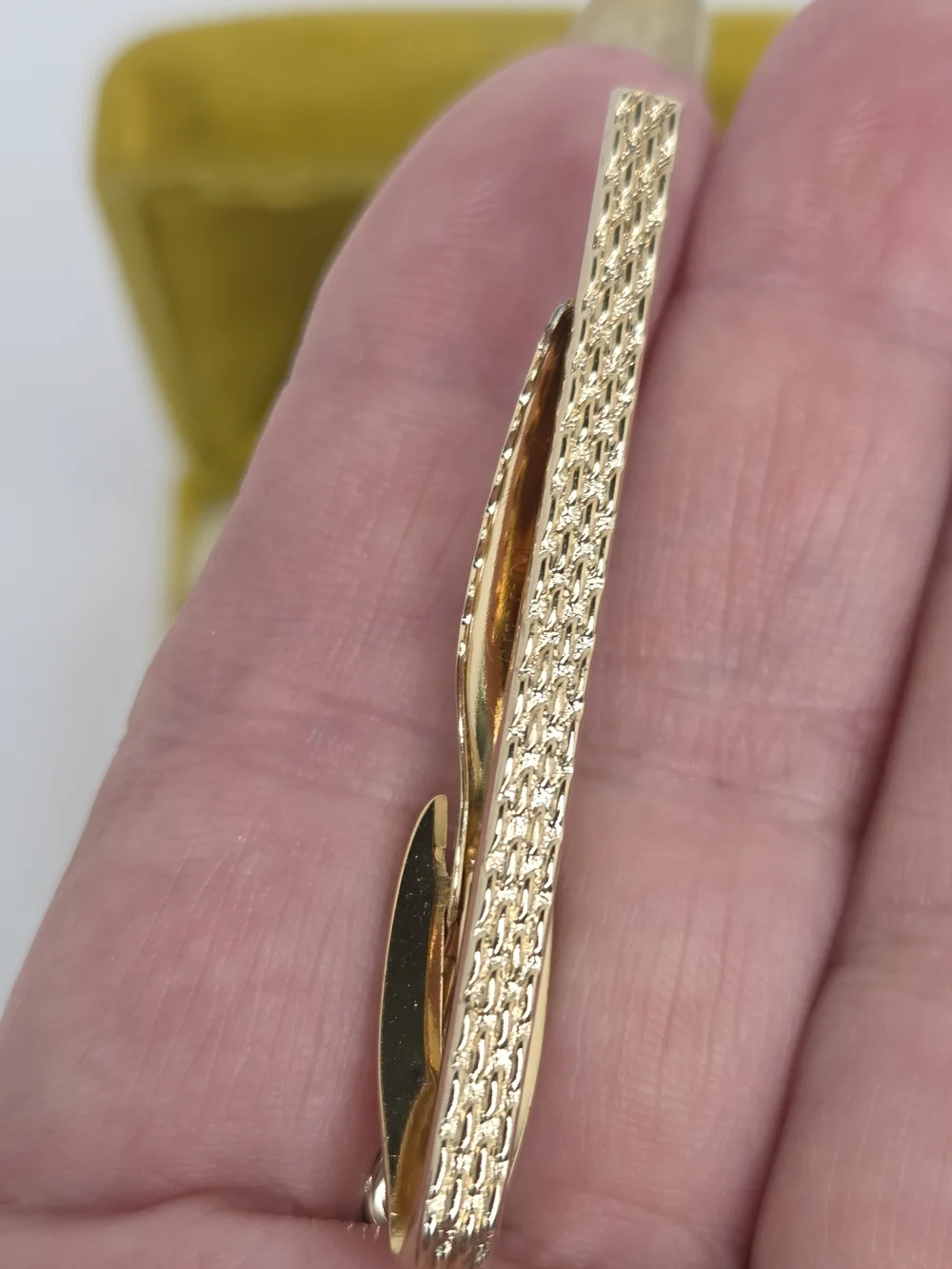 Oleg Cassini Gold-Tone Cufflink & Tie Bar Set with Genuine Jade
